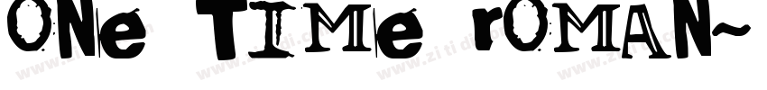One Time Roman字体转换